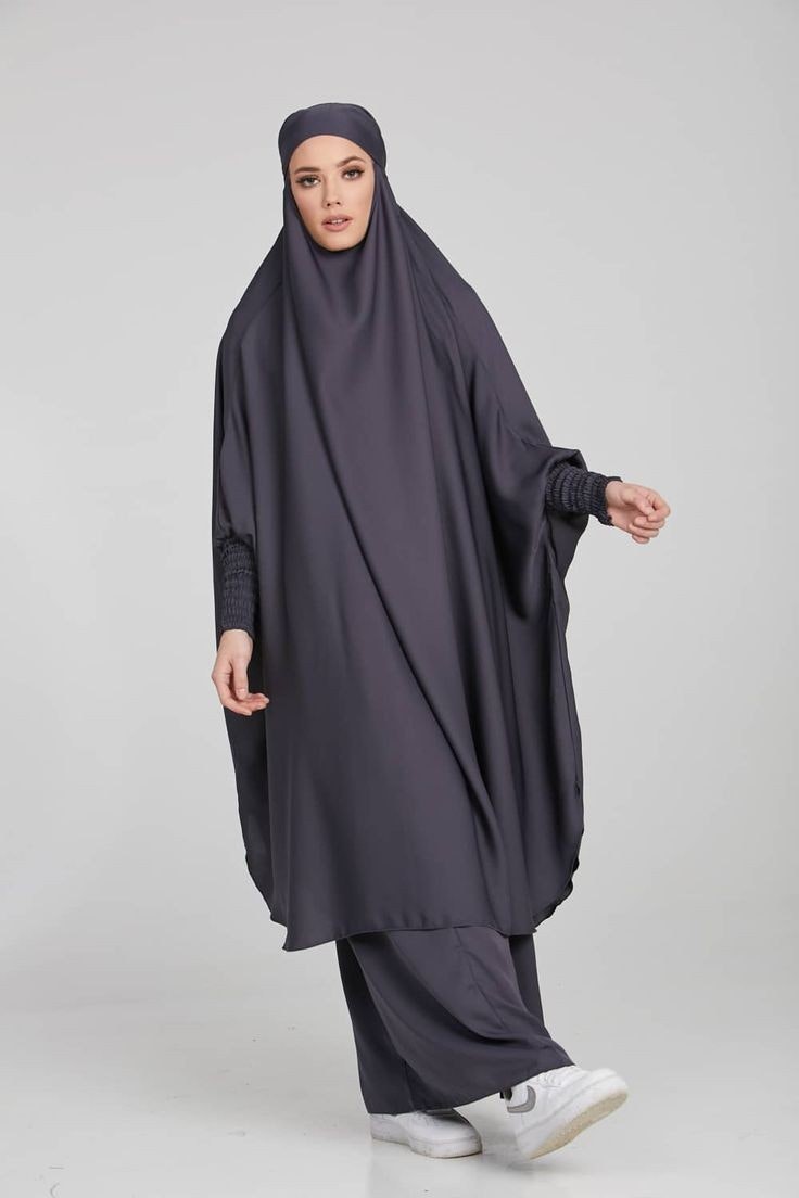 Mjuk & Glansig Jilbab i Två-Delar: Fyra Färger