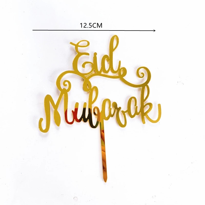 Eid Mubarak - Acryl Topper Guld/Silver