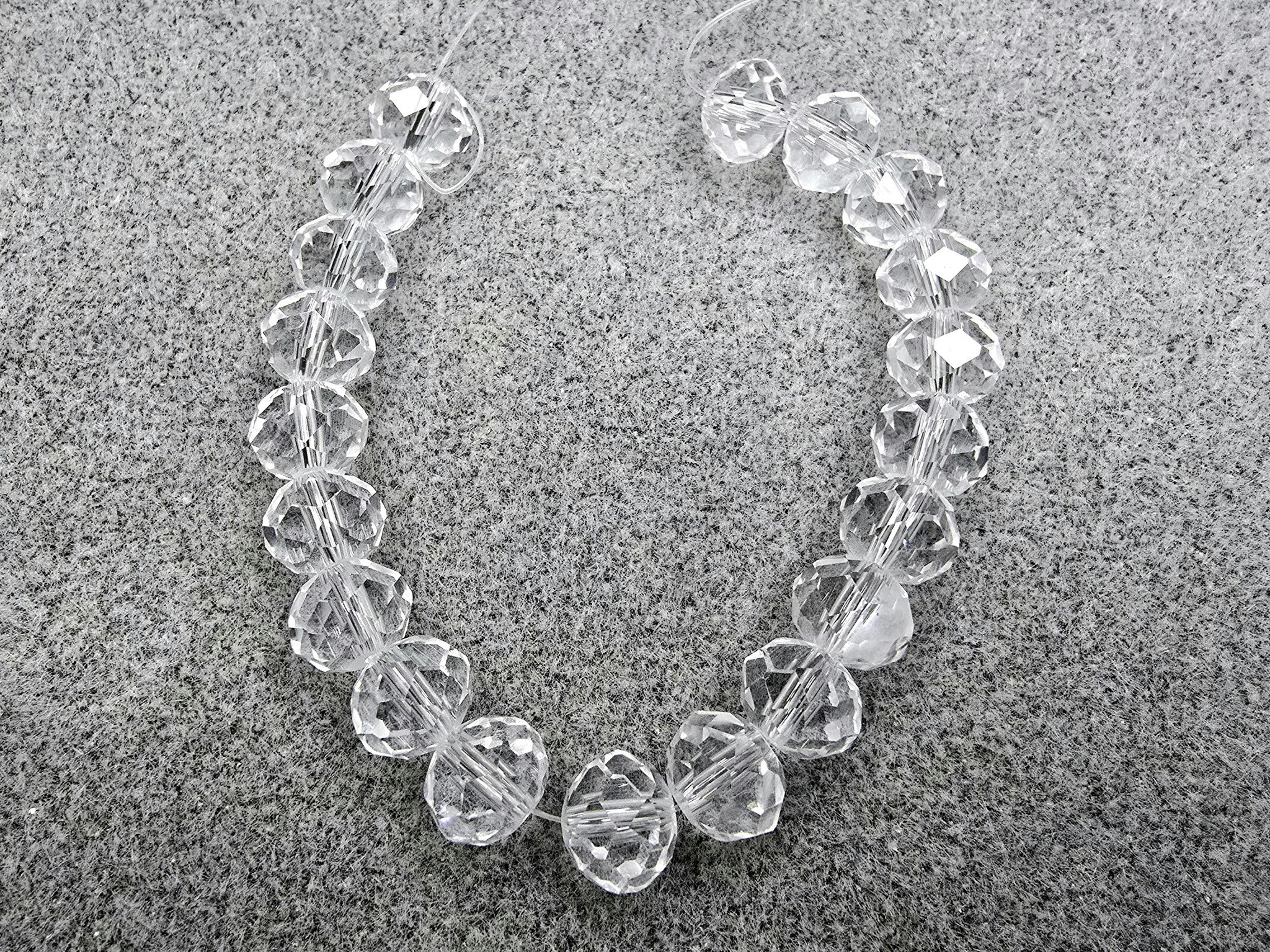 10x8mm krystallrondeller klar krystall