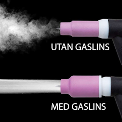 Gaslins i glas med skyddshölje #16 2.4mm