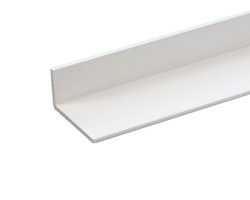 1 st / Sido-skena PVC-Vit VINKLAD 27 x 12 mm med tejp (max 180 cm)