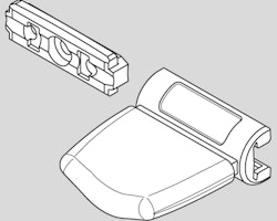 Handtag+ Fäste SVART Plissegardin Cosiflor typ: VS1-VS2 (A20M)