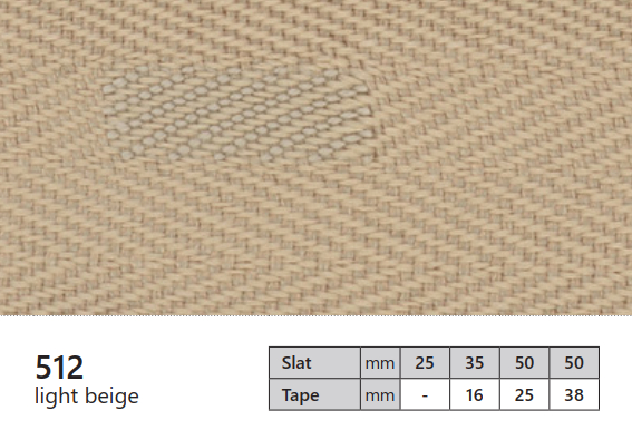 1 m / Textilstegband 25 mm 512 Light beige (lagervara)