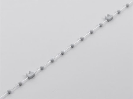10 clips/ bottenkedja för lamellgardiner 89 mm GRÅ  (best.vara 10 dgr - min.10 m)
