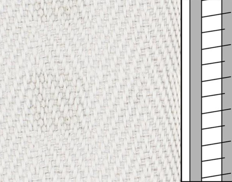 1m / Textilstegband  F0556 44/53/T25 Aluminium (best.vara 10 dgr)