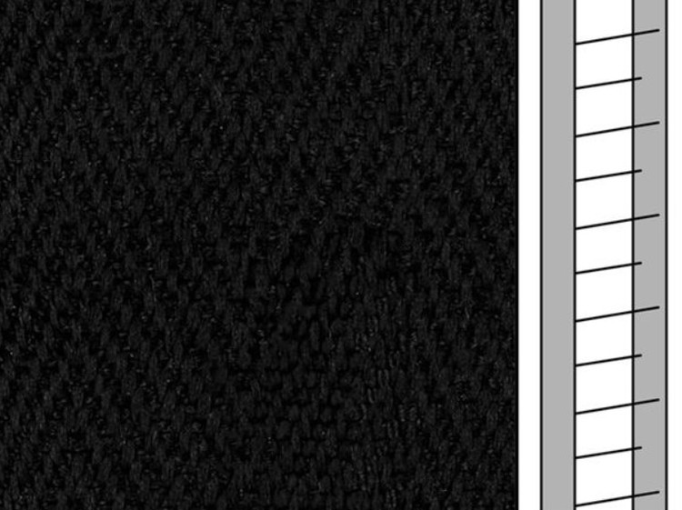 10 m / Textilstegband D35T F0532 31/38/T16 Black (best.vara)