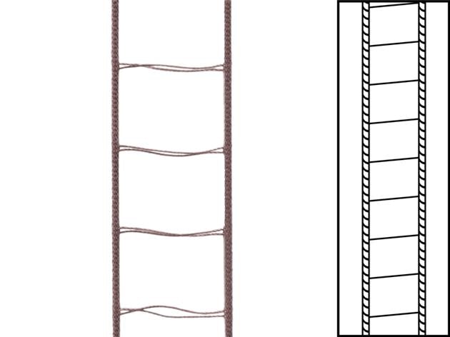 1 m / Stegband-snören till persienner 25 mm Mörk Brun A25 (Lagervara)