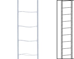 Stegband-snören till persienner 25 mm Silver grå A02-W05