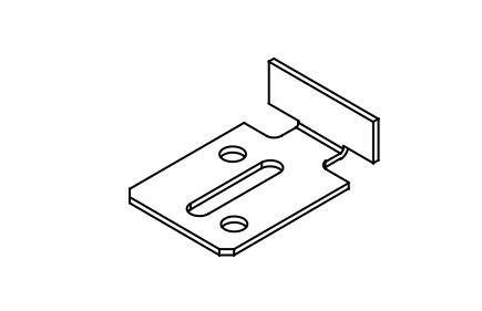 Upphängningsbleck 16 mm kort VIT (A02H)(GL02)