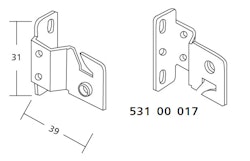 2 st / Hållare DC1 för fjädermekanism 25 mm (exkl.skruv) (14D)