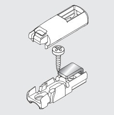 Tensioning shoe with galvanised metal plate (A21I+J)