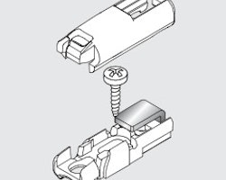 Tensioning shoe with galvanised metal plate (A21I+J)