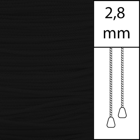 20 m / Persiennlina 2,8 mm (BK) Black  (best.vara min.20m)