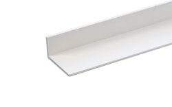 1 st / Sido-skena PVC-Vit VINKLAD 27 x 12 mm med tejp (max 130 cm)
