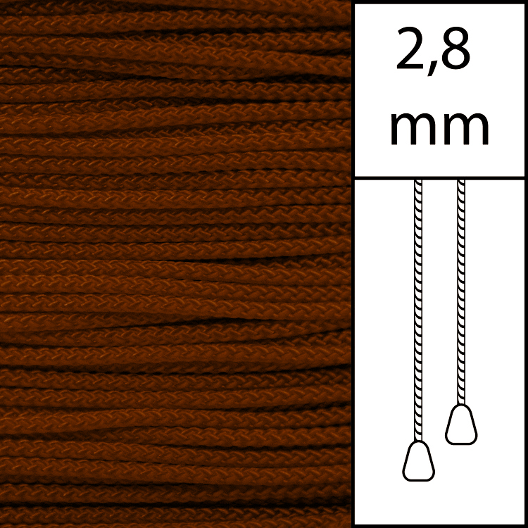 1 m / Persiennlina 2,8 mm (BR) Brown  (Lagervara)