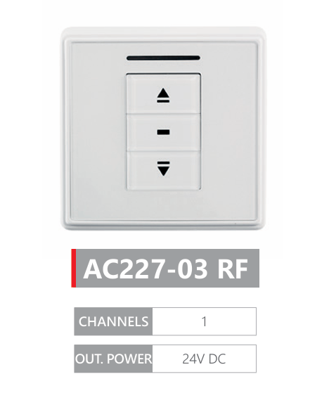 Torro AC227-03 Brytare DC RF 1 kanal Vit inkl.monterings-dosa