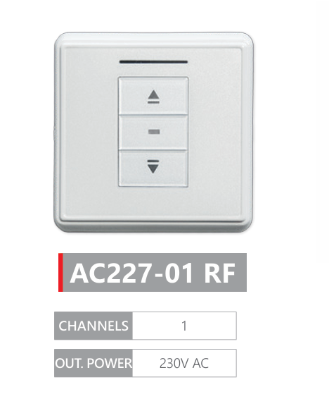 Torro AC227-01 Brytare AC RF 1 kanal Vit inkl.monterings-dosa