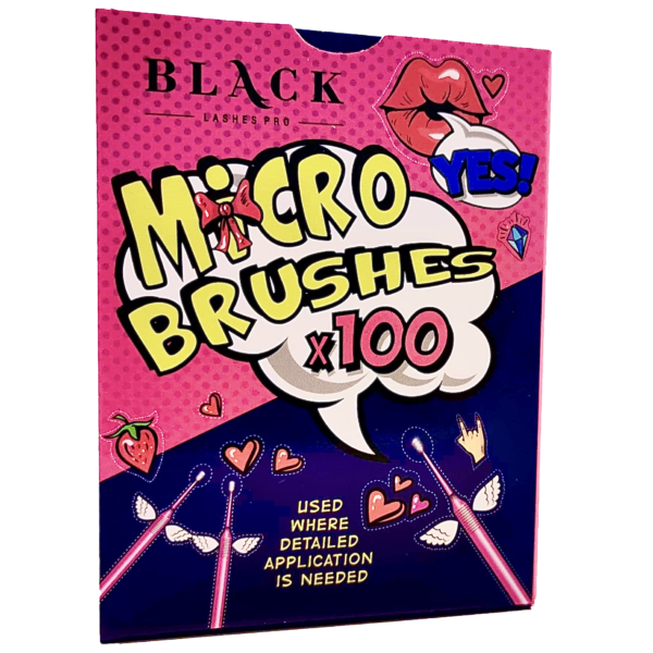 Microbrushes 100-pack - Black Lashes Pro