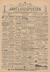 Löpsedel / Förstasida från Östersund - Jämtland (1894)
