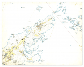 Historisk karta över Utö, år 1901-1906 (Fri frakt!)