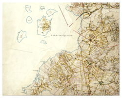 Historisk karta över Värö, år 1919-1925 (Fri frakt!)