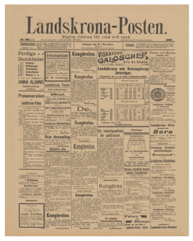 Historisk tidning från Landskrona, år 1905 (Fri frakt!)