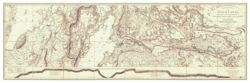 Historisk karta över Göta Kanal, år 1810