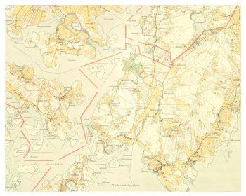 Historisk karta över Torhamn, år 1918-1919 (Fri frakt!)