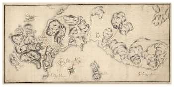 Historisk karta över Lysekil, år 1760