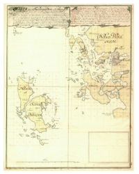 Historisk karta över Kosterfjorden, år 1717 (Fri frakt!)