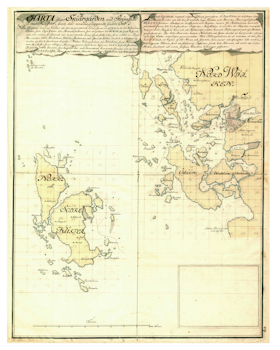 Historisk karta över Kosterfjorden, år 1717 (Fri frakt!)