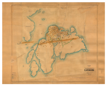 Historisk karta över Käringön, år 1911 (Fri frakt!)