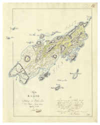 Historisk karta över Ramsö (Bohuslän), år 1830 (Fri frakt!)