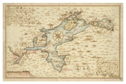 Historisk karta över Siljan, år 1719