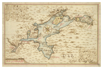 Historisk karta över Siljan, år 1719