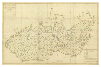Historisk karta över Leksand, Bjursås och Åhls socknar, år 1668 (Fri frakt!)