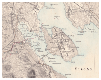 Historisk karta över Sollerön, år 1913 (Fri frakt!)