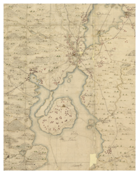 Historisk karta över trakten kring Mora, år 1676 (Fri frakt!)