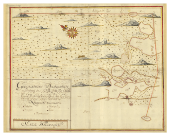 Historisk karta över Ore, år 1672  (Fri frakt!)