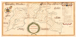 Historisk karta över Fårö, år 1692
