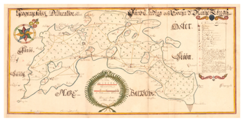 Historisk karta över Fårö, år 1692