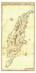 Historisk karta över Gotland, år 1646