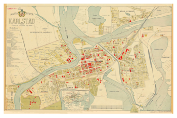 Historisk karta över Karlstad, år 1908