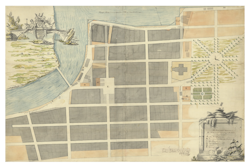Historisk karta över Karlstad, år 1753