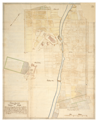 Historisk karta över Uppsala, år 1702