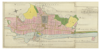 Historisk karta över Torshälla, år 1783
