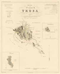 Karta över Trosa, år 1857