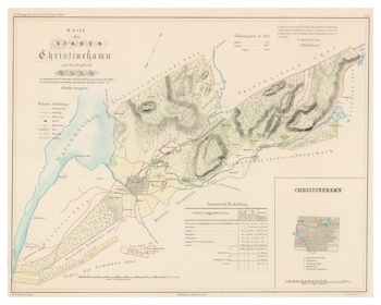 Karta över Kristinehamn, år 1857