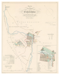 Karta från Eskilstuna, år 1857