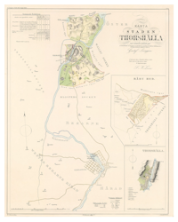 Karta över Torshälla, år 1857